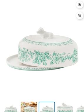 The Pioneer Woman Agatha Green Floral Butter Dish